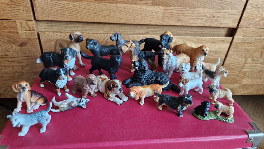 Zestaw 25x Schleich psy westie jamnik beagle jack nowofunland cocker