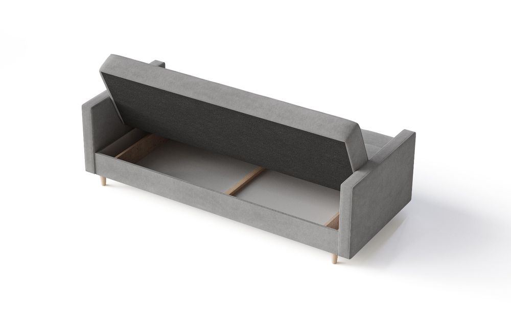 Tania sofa LUMO z funkcją spania i pojemnikiem na pościel