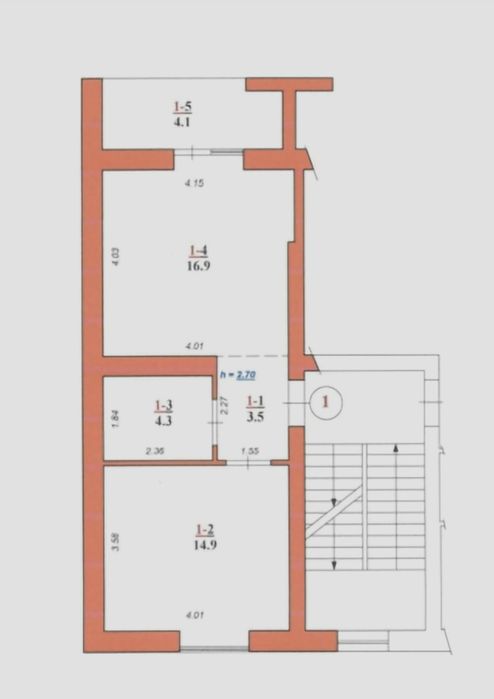 Продаж 1 кім. квартира 44м тераса 40м зданий новобуд Львів Винники.