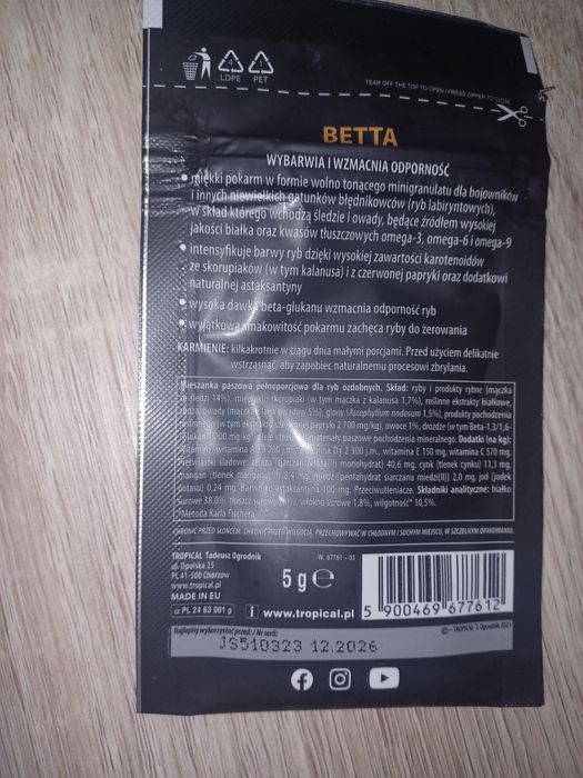 Ogłoszenie zarezerwowane (pokarmy)