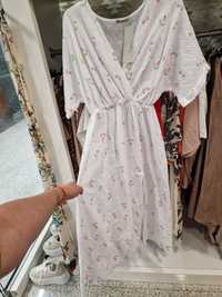 Italy słodka sukienka muślin biała