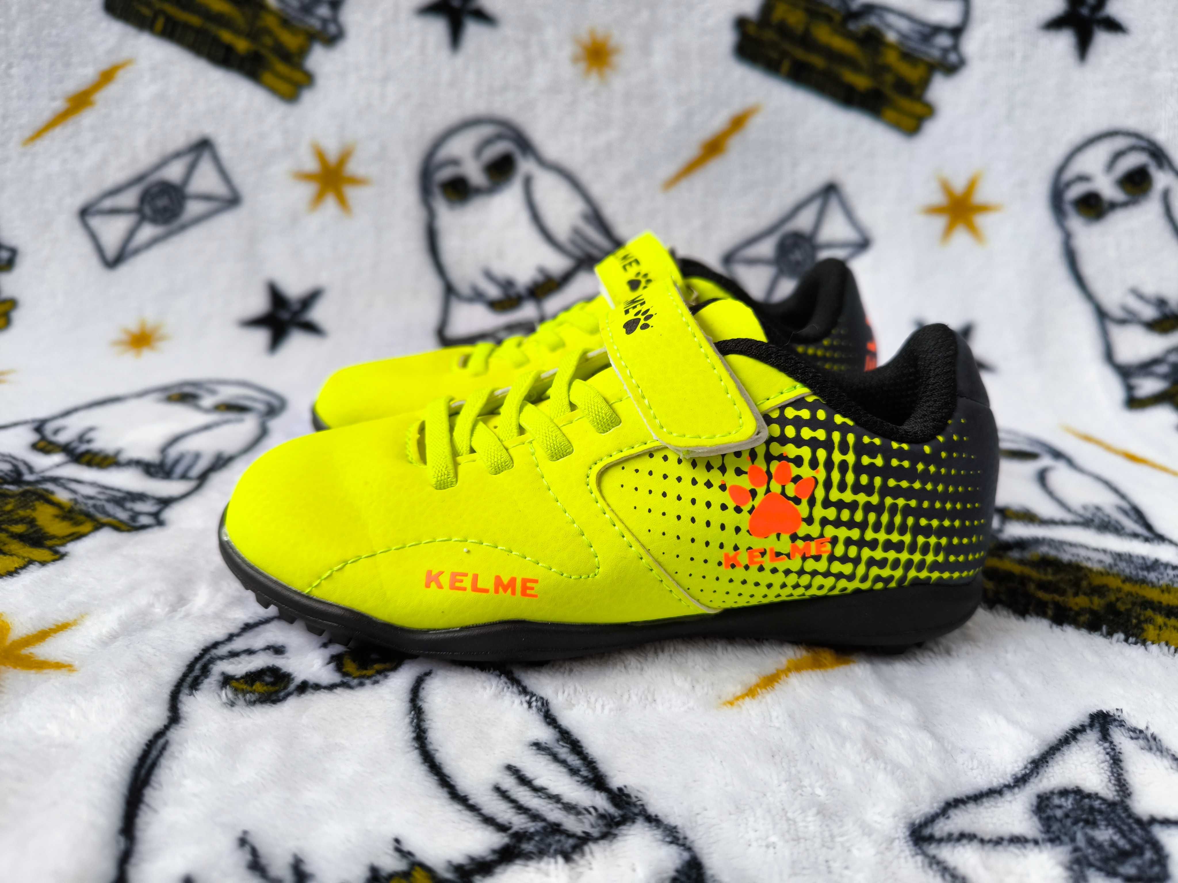 Сороконіжки футбольні дитячі на липучці KELME, р.28, 17,5 см