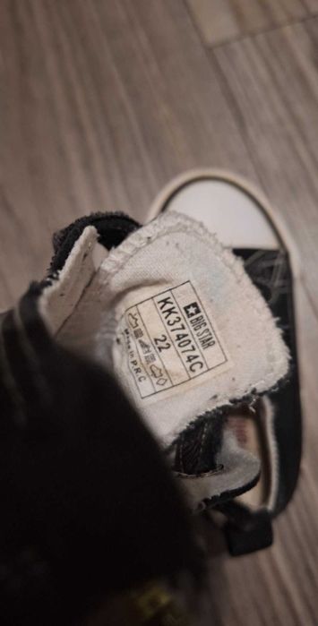 Buty sneakersy trampki big star czarne rozmiar 22 stan bardzo dobry