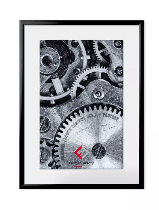 Ramka aluminiowa z plexi 30x40 cm, czarna. Frames factory