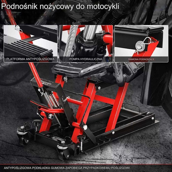 PODNOŚNIK MOTOCYKLOWY ATV 680 KG Stojak Motocykla Quada Hydrauliczny