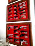 Quadros coleção miniaturas de armas