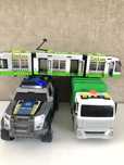 Dickie toys трамвай, полицейская машина. Мусоровоз 820A