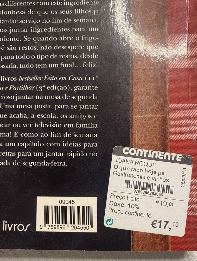 Livro o que faco hoje para o jantar