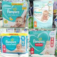 Подгузники и трусики фирмы Pampers по самой низкой цене в городе.