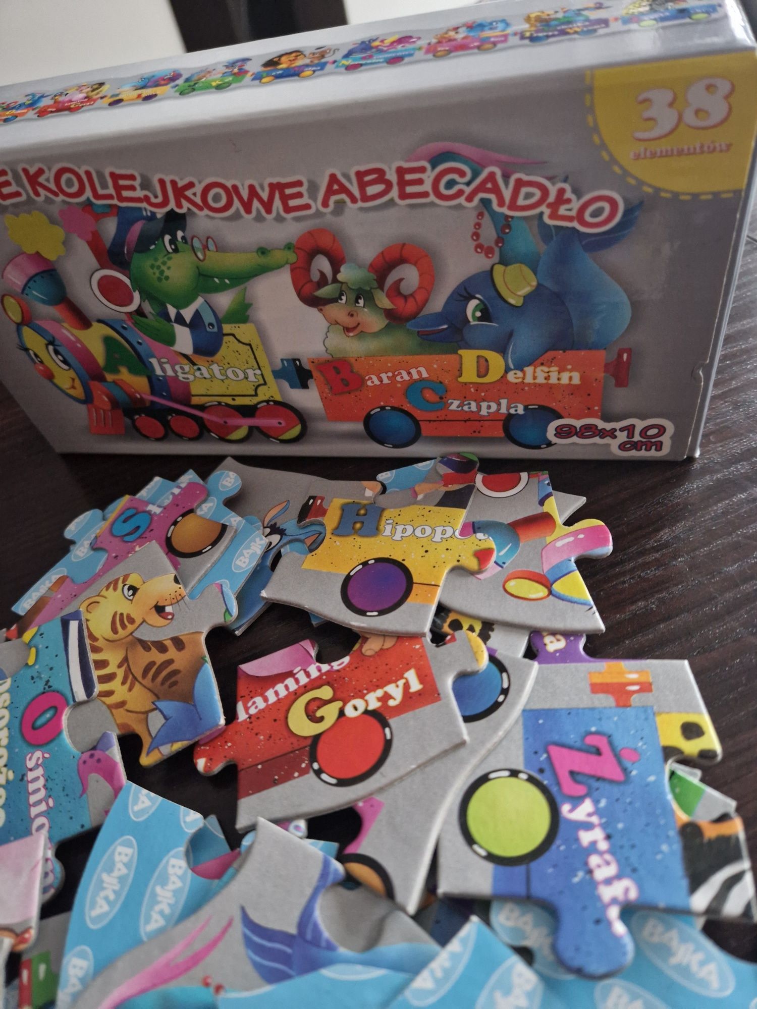 Gra Chińczyk+Puzzle Kolejkowe Abecadło