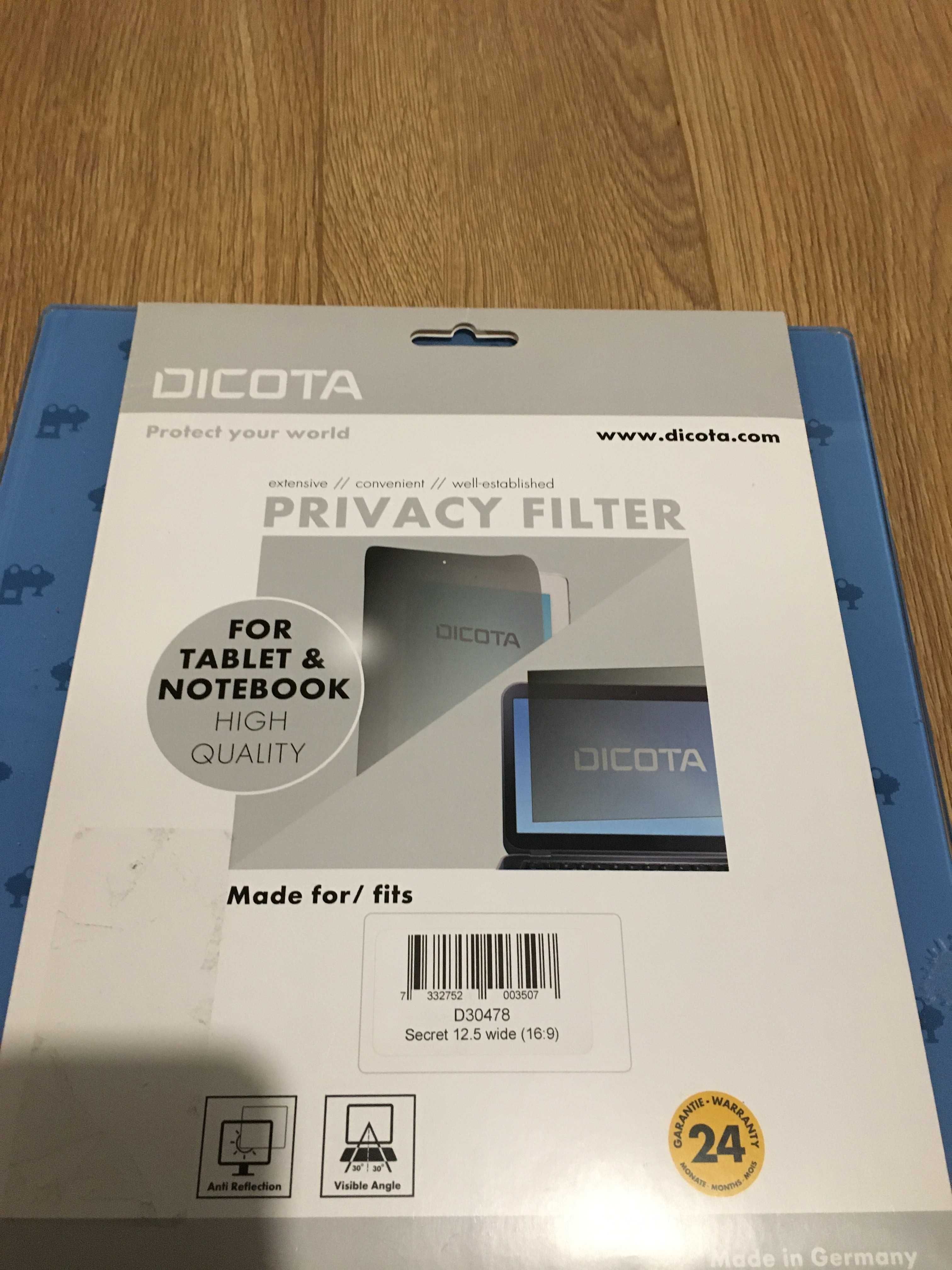 Filtr Dicota prywatyzujący Secret 12.5" Wide (16:9) (D30478)