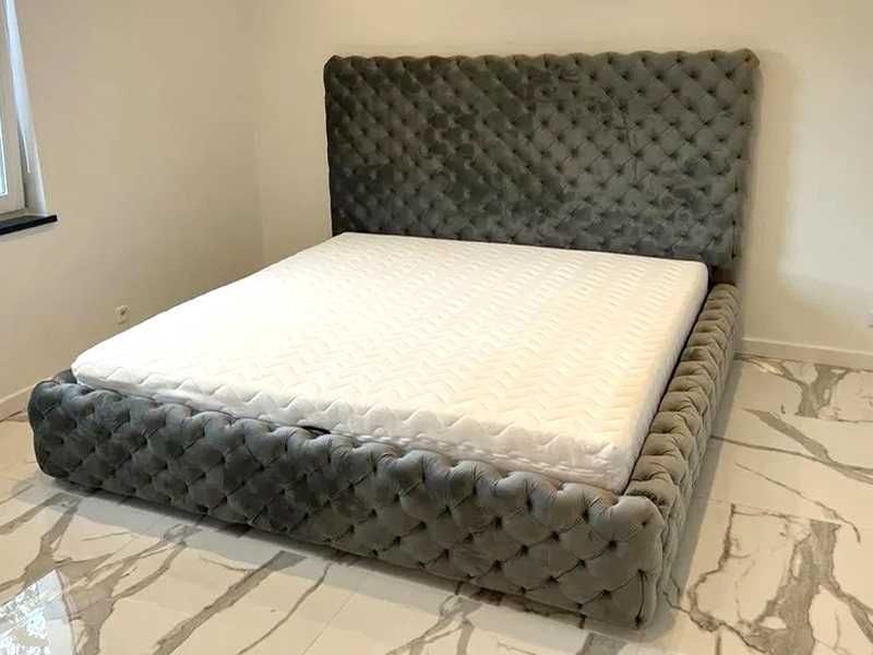 Łóżko Pikowane Chesterfield Stelaż FIGO EXTRA 180x200