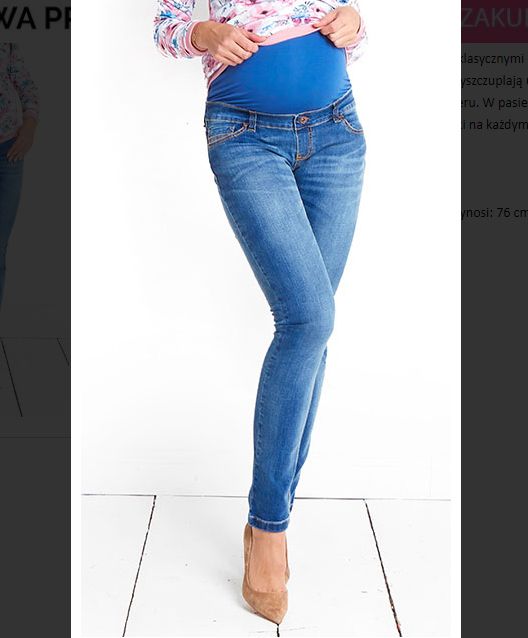 Okazja spodnie jeansy ciążowe Happymum H&M 36 r. S