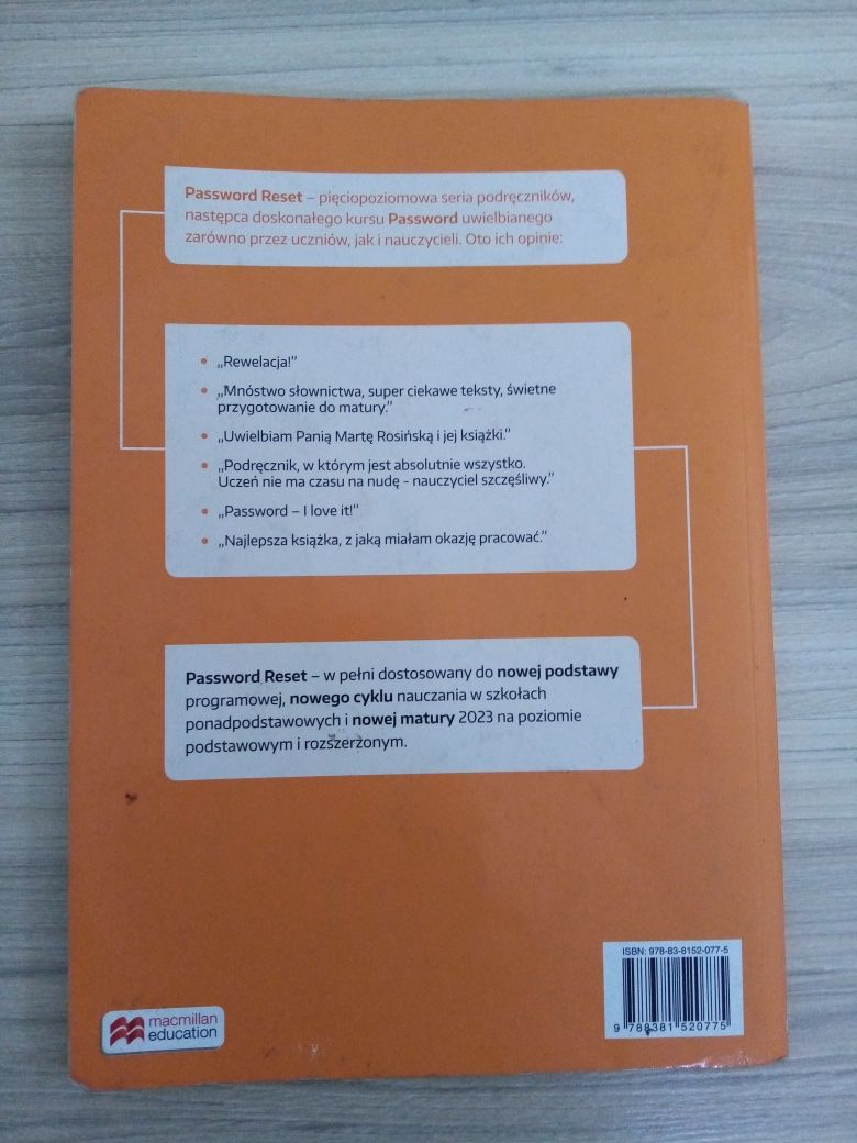 Password reset A2+/B1 Student's Book