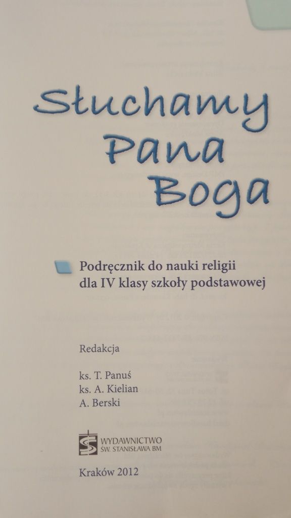 Słuchamy Pana Boga kl. 4 podr