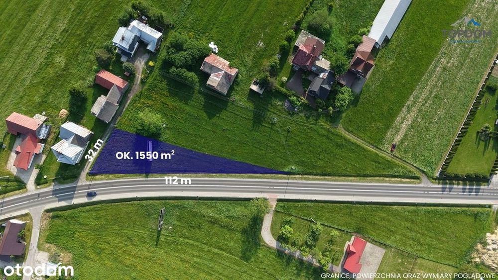 Działka w Groniu bezpośrednio przy drodze Nowy Targ-Białka Tatrzańska