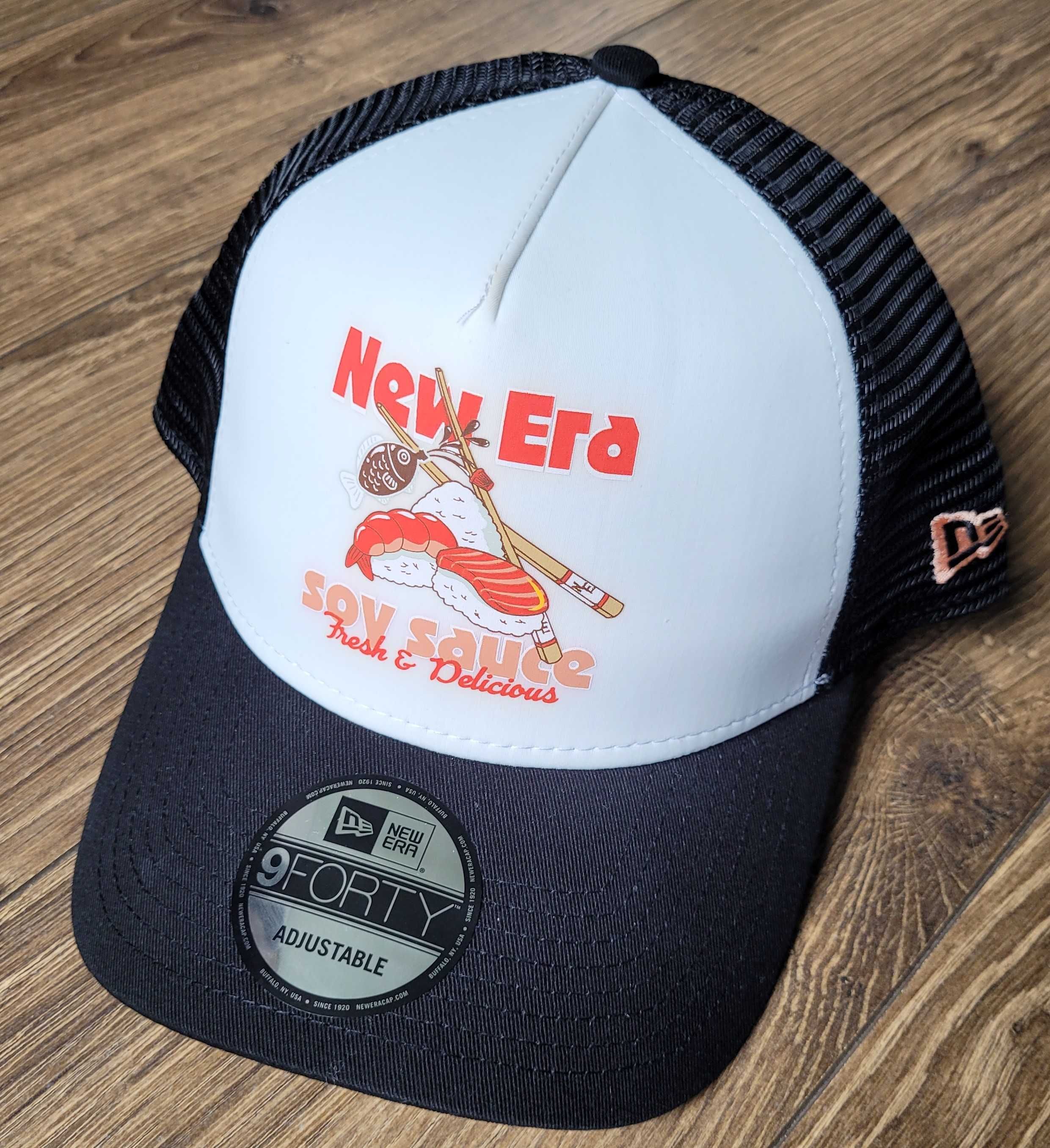 czapka z daszkiem New Era Trucker Food soy sauce sushi czarna NOWA