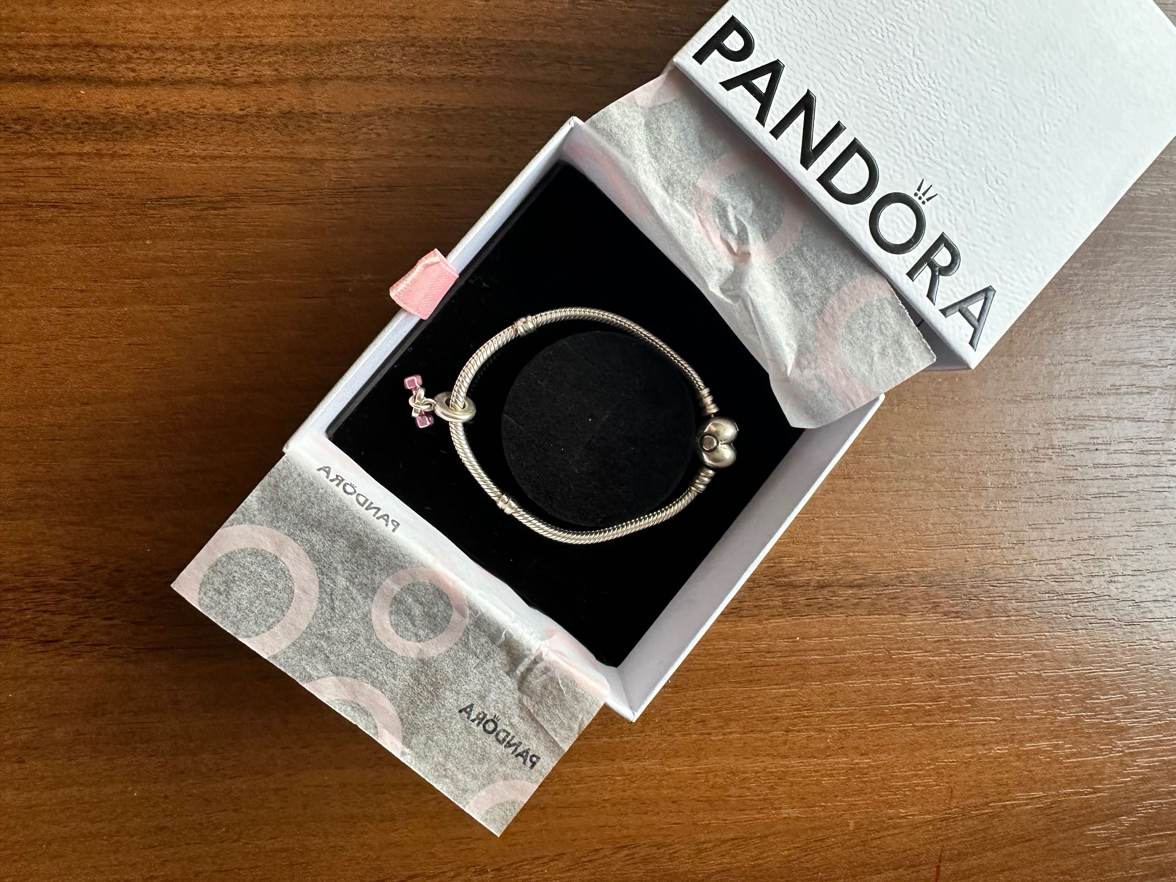 Браслет Pandora+ намистина « Гантеля та серце»