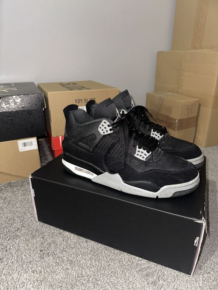 Air Jordan 4 Black Canvas roz. 44 - 10 US