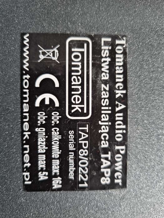 Tomanek TAP8 z DC blokerami - listwa zasilająca do sprzętu audio