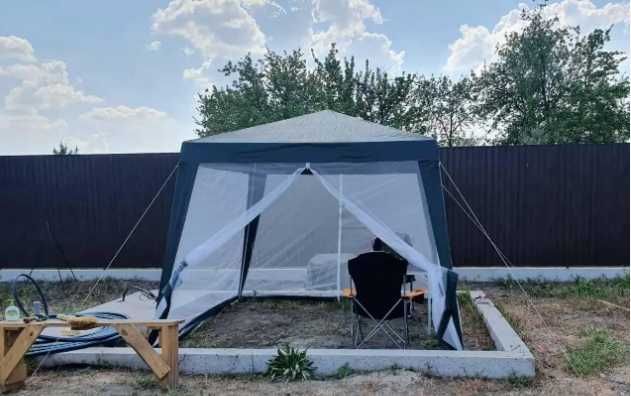 шатер садовый 3*3 м. палатка альтанка для дачи кемпинга