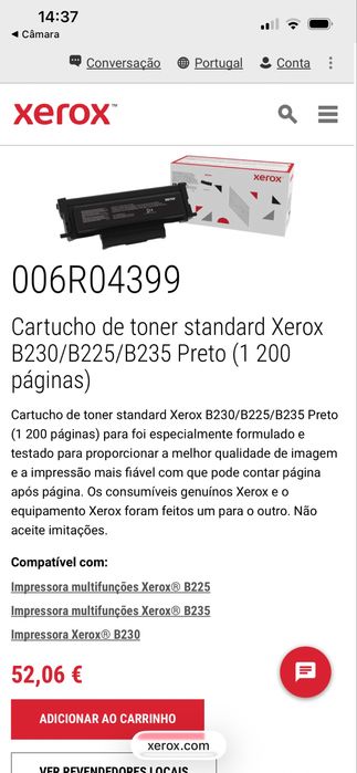 Cartucho de Toner Xerox B230/B225/B235