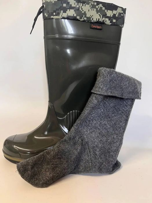 Чоботи гумові чоловічі резинові рибацькі Гума Трест ПВХ Guma Trest