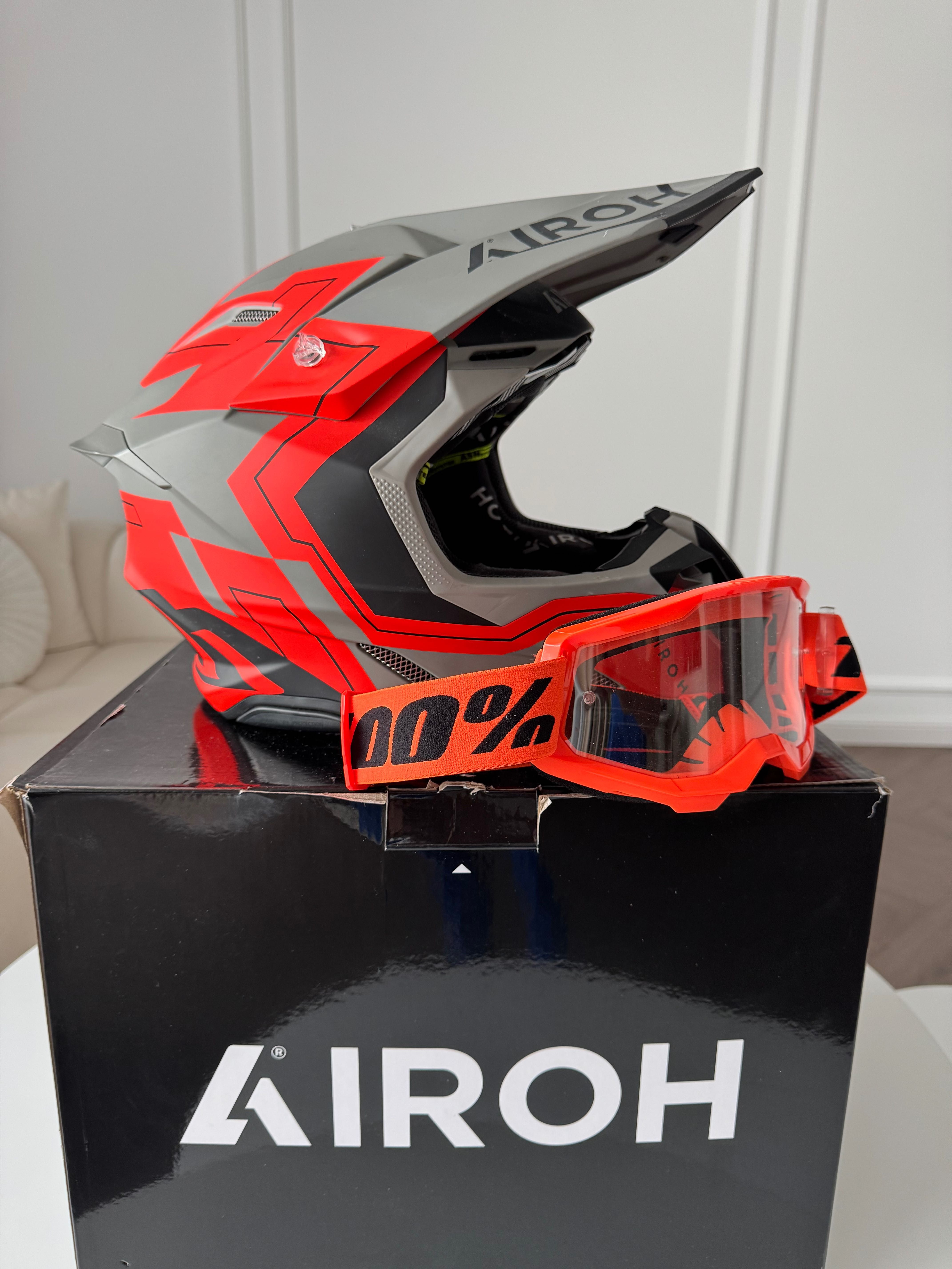 Kask AIROH Twist 3.0 cross gogle 100%