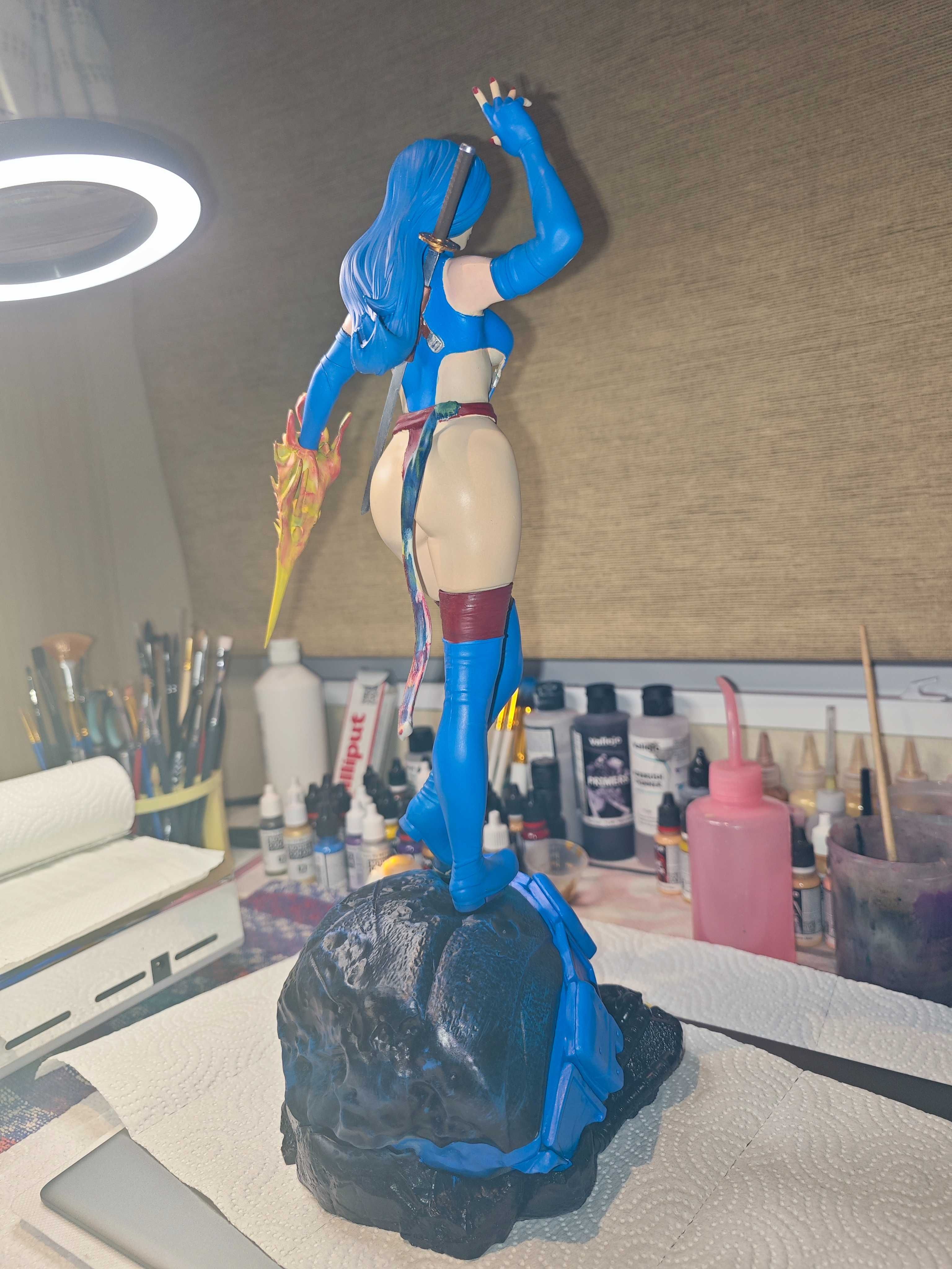 Psylocke figurinha 3D resina