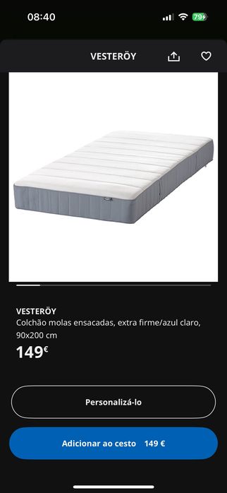 Colchão 90x200 (novo)