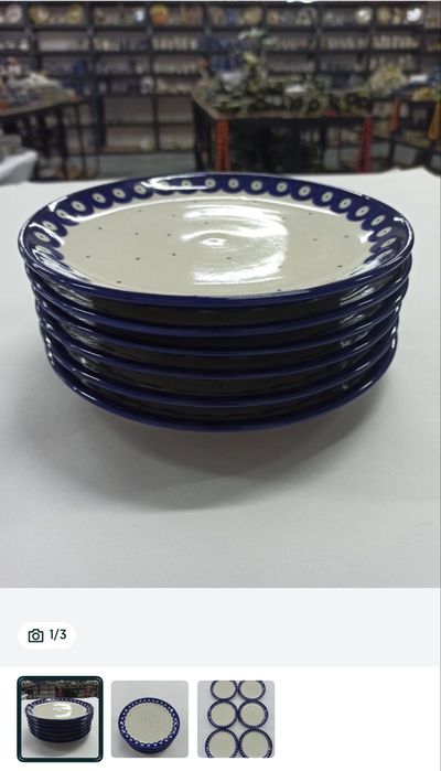 Zestaw 6 szt talerzy 19 cm Ceramika Bolesławiec