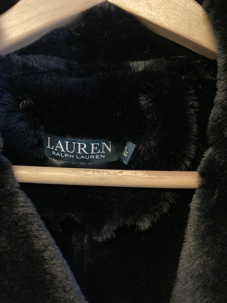 Kurtka sztuczny kożuszek ralph lauren nowy XS czarny damski