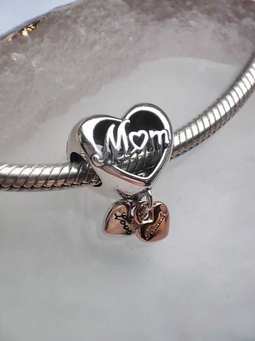 charms zawieszka srebro 925 Kocham Cię Mamo
