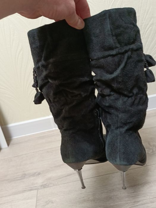 Сапоги женские зимние замшевые 39-40