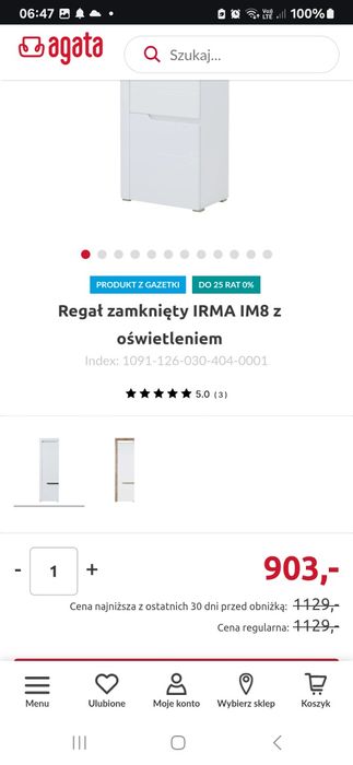 Regał z oswietleniem irma jak nowy