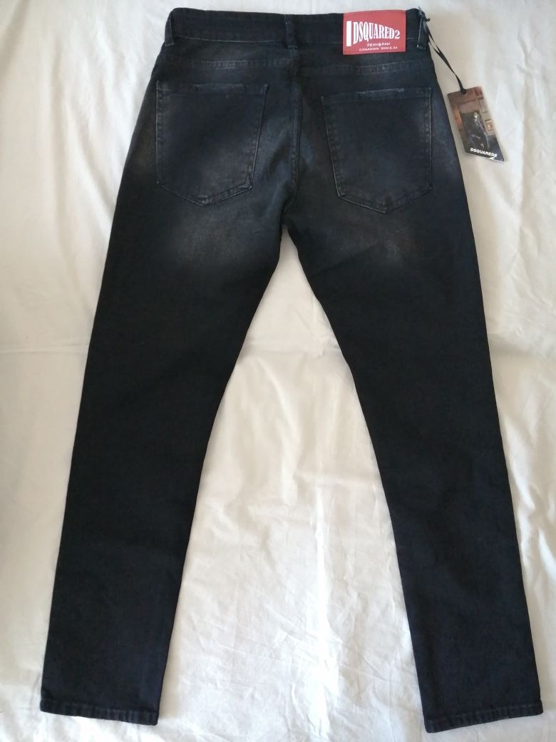 NOWE spodnie jeansowe Dsquared spodnie jeans czarne L 40 32 dsq icon