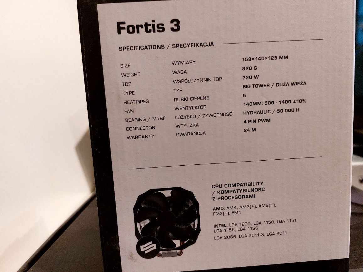 chłodzenie CPU SilentiumPC Fortis 3