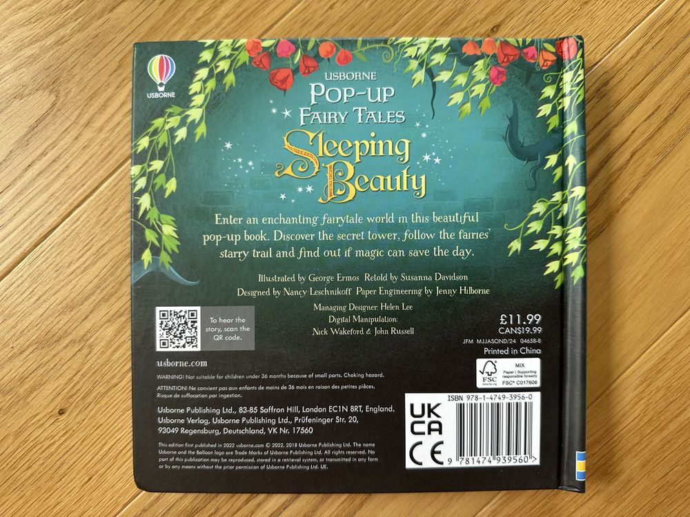 Książka Usborne pop-up Sleeping Beauty