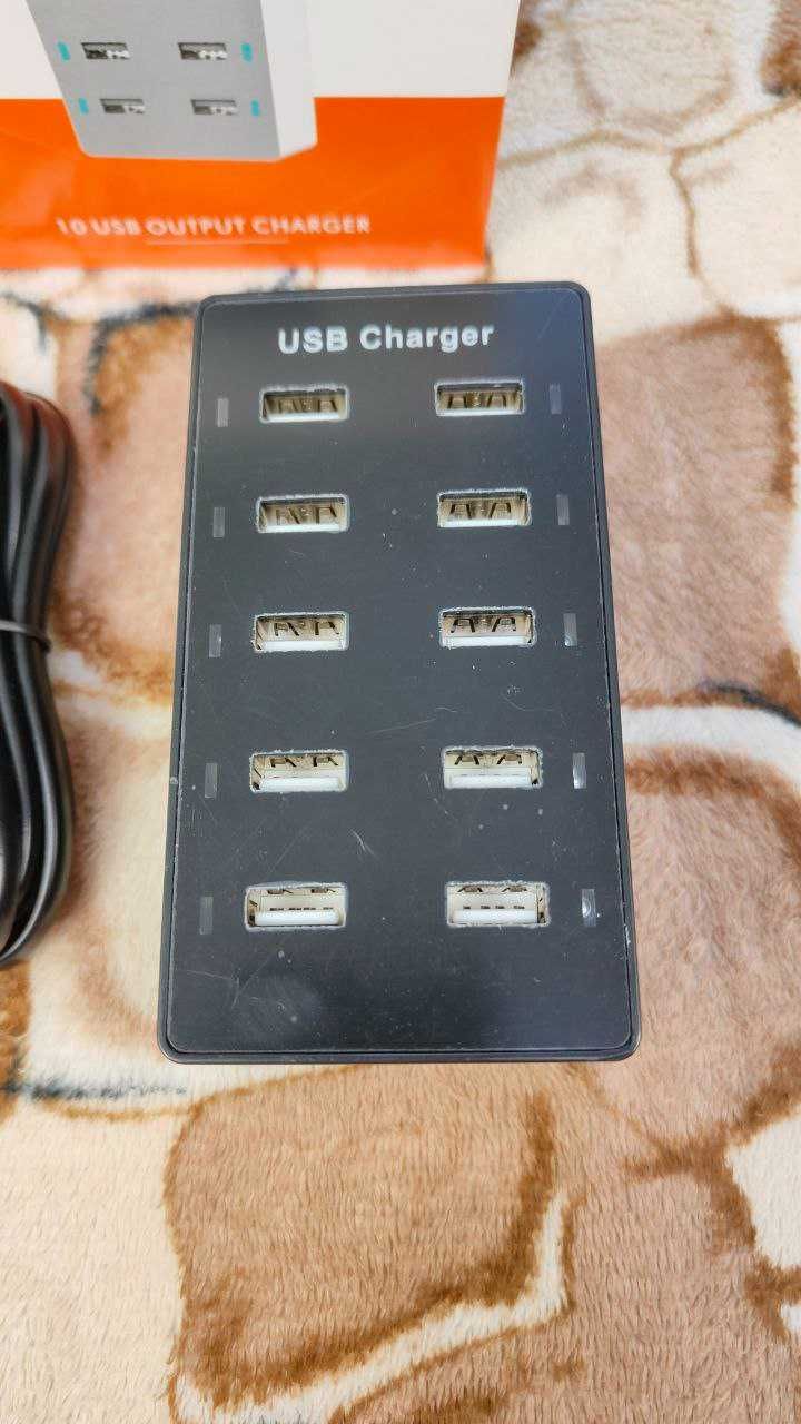 Зарядний пристрій для 10USB зарядка телефонів 50W 2.4A