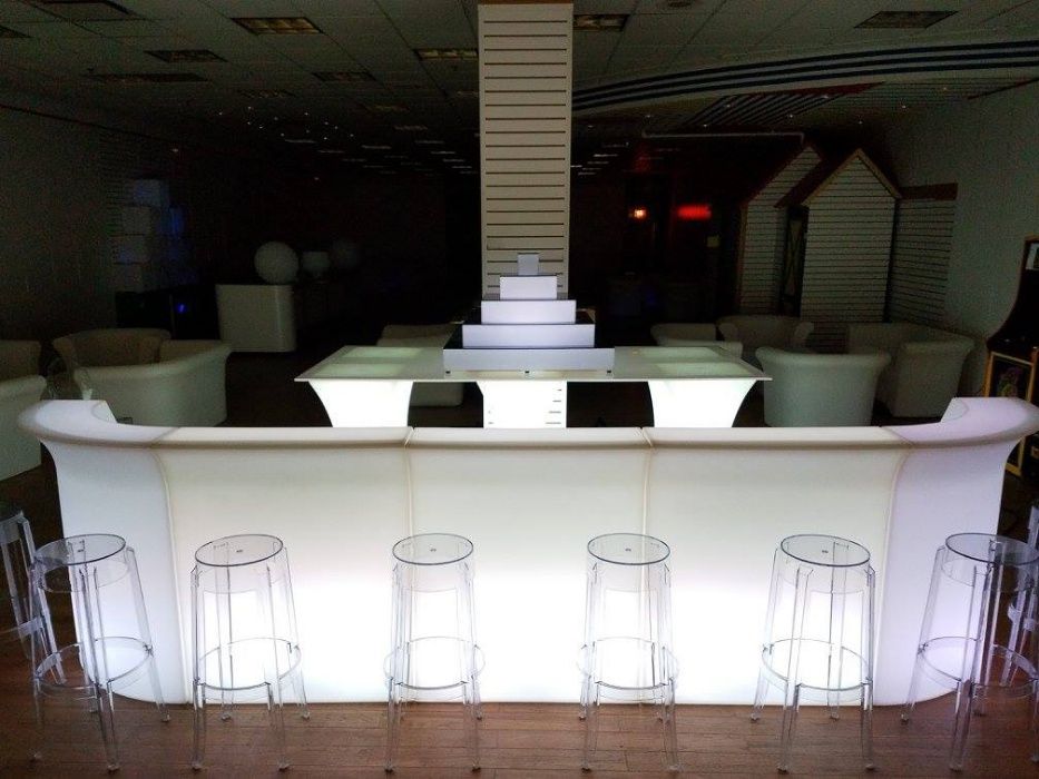 Balcão com iluminação