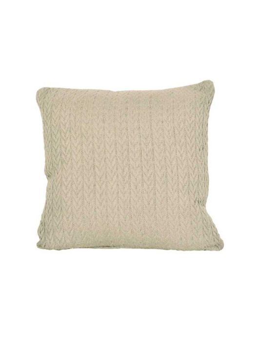 Poszewka w jodełkę Greta loft 45x45 warkocz na zamek do salonu beż