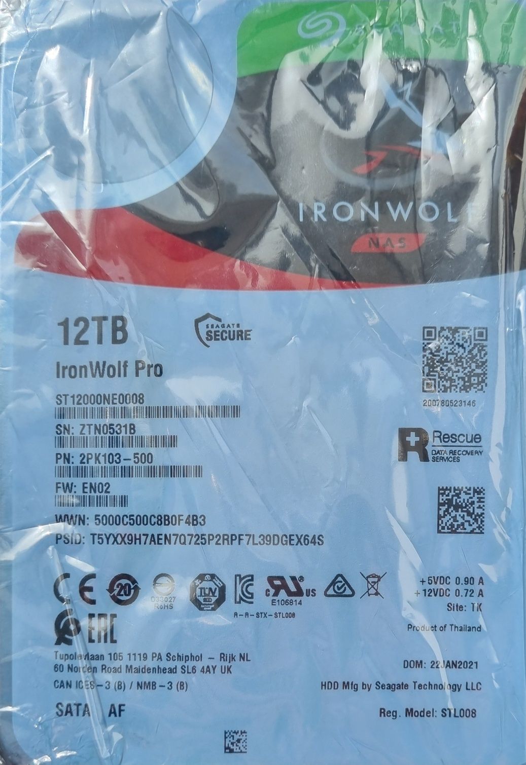Жёсткий диск 3.5" 12TB Seagate IronWolf Pro (ST12000NE0008) 3.5 SATA 6