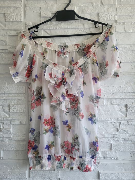 Bluzka zwiewna delikatna z printem kwiaty CL Essentials