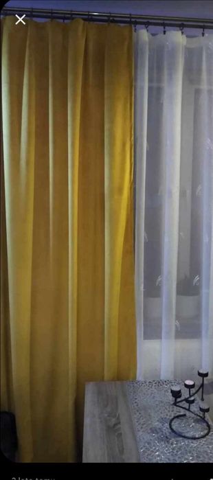 Zasłony musztardowe