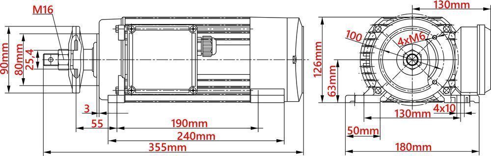 SILNIK Elektryczny 1,5kW 230V 2790obr PRAWY Jamnik [3278]