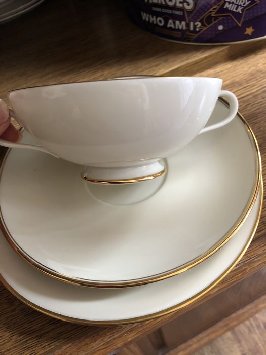 Stara porcelana Furstenberg zestaw trio do herbaty