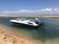 Barco Chaparral c/ motor fora de borda, Proa Aberta 6 lugares