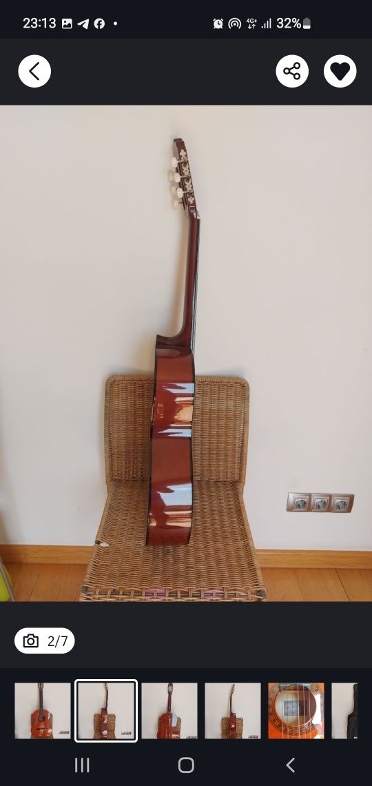 Guitarra viola como nova
