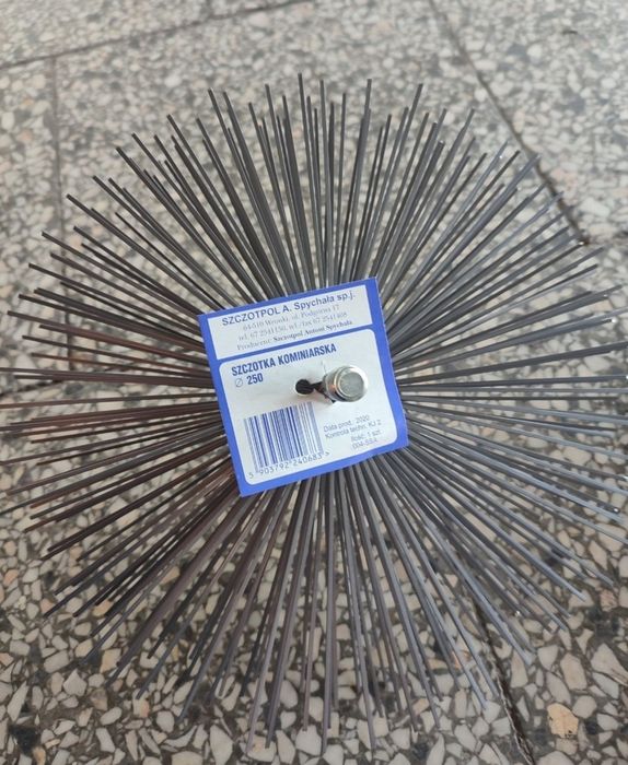 Szczotką kominiarska kominowa 250, do komina, NOWA