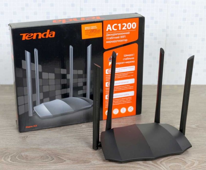 WiFi Роутер / маршрутизатор Tenda AC8 WiFi5 / AC1200 / 1 Гбит/с